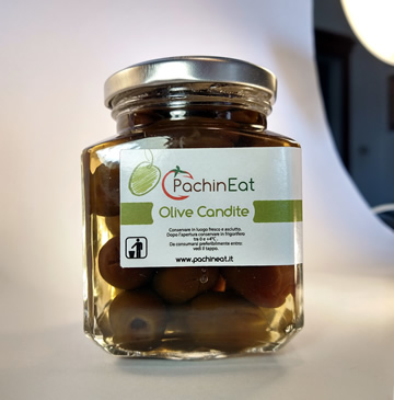 Olive Nocellara dell'Etna candite - in vaso da 314 ml